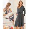 image:imageEkouaer Maternity Nursing Gown and Robe Set Labor Delivery Nursing Nightgowns for Breastfeeding Pregnancy ClothesDark Greypink Flower