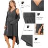 image:imageEkouaer Maternity Nursing Gown and Robe Set Labor Delivery Nursing Nightgowns for Breastfeeding Pregnancy ClothesDarkgrey
