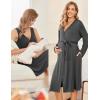 image:imageEkouaer Maternity Nursing Gown and Robe Set Labor Delivery Nursing Nightgowns for Breastfeeding Pregnancy ClothesDarkgrey