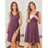 image:imageEkouaer Maternity Nursing Gown and Robe Set Labor Delivery Nursing Nightgowns for Breastfeeding Pregnancy ClothesGray Purple