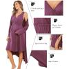 image:imageEkouaer Maternity Nursing Gown and Robe Set Labor Delivery Nursing Nightgowns for Breastfeeding Pregnancy ClothesGray Purple