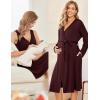 image:imageEkouaer Maternity Nursing Gown and Robe Set Labor Delivery Nursing Nightgowns for Breastfeeding Pregnancy ClothesMaroon