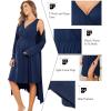 image:imageEkouaer Maternity Nursing Gown and Robe Set Labor Delivery Nursing Nightgowns for Breastfeeding Pregnancy ClothesNavy Blue