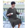 image:imageEkouaer Mens Robes Lightweight Zipper House Coat Short Bathrobes Soft Sleepwear with Pockets S3XLDark Grey