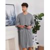 image:imageEkouaer Mens Robes Lightweight Zipper House Coat Short Bathrobes Soft Sleepwear with Pockets S3XLLight Grey