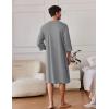image:imageEkouaer Mens Robes Lightweight Zipper House Coat Short Bathrobes Soft Sleepwear with Pockets S3XLLight Grey