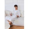 image:imageEkouaer Mens Robes Lightweight Zipper House Coat Short Bathrobes Soft Sleepwear with Pockets S3XLWhite