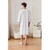 image:imageEkouaer Mens Robes Lightweight Zipper House Coat Short Bathrobes Soft Sleepwear with Pockets S3XLWhite