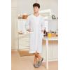 image:imageEkouaer Mens Robes Lightweight Zipper House Coat Short Bathrobes Soft Sleepwear with Pockets S3XLWhite