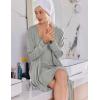 image:imageEkouaer Robe Sets for Women 2 Pieces Nightgown Long Sleeves Bathrobe Soft Sleepwear 2025 S2XLLight Grey