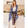 image:imageEkouaer Robes For Women Zipper Front Bathrobe Short Sleeve House Coat Long Nightgown With Pockets Soft LoungewearAleaf Print