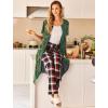 image:imageEkouaer Robes For Women Zipper Front Bathrobe Short Sleeve House Coat Long Nightgown With Pockets Soft LoungewearGreen Ethnic Style
