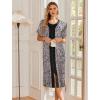 image:imageEkouaer Robes For Women Zipper Front Bathrobe Short Sleeve House Coat Long Nightgown With Pockets Soft LoungewearLeopard Print