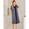 image:imageEkouaer Robes For Women Zipper Front Bathrobe Short Sleeve House Coat Long Nightgown With Pockets Soft LoungewearNavy Blue