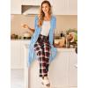 image:imageEkouaer Robes For Women Zipper Front Bathrobe Short Sleeve House Coat Long Nightgown With Pockets Soft LoungewearPat13