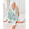 image:imageEkouaer Robes for Women Knee Length Bathrobe Lightweight Kimono Robe 34 Sleeve Knit Sleepwear with PocketsLight Blue Flower