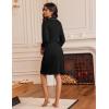 image:imageEkouaer Robes for Women Knee Length Bathrobe Lightweight Kimono Robe 34 Sleeve Loungewear Soft Sleepwear with Pockets SXXLBlack