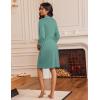 image:imageEkouaer Robes for Women Knee Length Bathrobe Lightweight Kimono Robe 34 Sleeve Loungewear Soft Sleepwear with Pockets SXXLCeladon Green