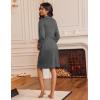 image:imageEkouaer Robes for Women Knee Length Bathrobe Lightweight Kimono Robe 34 Sleeve Loungewear Soft Sleepwear with Pockets SXXLDark Gray