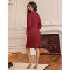 image:imageEkouaer Robes for Women Knee Length Bathrobe Lightweight Kimono Robe 34 Sleeve Loungewear Soft Sleepwear with Pockets SXXLWine Red