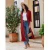 image:imageEkouaer Robes for Women Long Knit Bathrobe Lightweight 34 Sleeves Kimono Robe Soft Sleepwear with Pockets SXXLWine Red