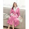 image:imageEkouaer Robes for Women Soft Long Bathrobe Lightweight Fleece Shawl Collar Spa Robe Cozy Sleepwear with Pockets SXXLPeach Pink