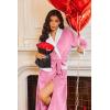 image:imageEkouaer Robes for Women Soft Long Bathrobe Lightweight Fleece Shawl Collar Spa Robe Cozy Sleepwear with Pockets SXXLPeach Pink