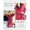 image:imageEkouaer Robes for Women Soft Long Bathrobe Lightweight Fleece Shawl Collar Spa Robe Cozy Sleepwear with Pockets SXXLWine Red