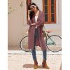 image:imageEkouaer Robes for Women Waffle Knit Bathrobe Lightweight Kimono Robe Knee Length Loungewear with PocketsGray Purple