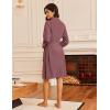 image:imageEkouaer Robes for Women Waffle Knit Bathrobe Lightweight Kimono Robe Knee Length Loungewear with PocketsGray Purple