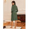 image:imageEkouaer Robes for Women Waffle Knit Bathrobe Lightweight Kimono Robe Knee Length Loungewear with PocketsGreen