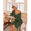 image:imageEkouaer Robes for Women Waffle Knit Bathrobe Lightweight Kimono Robe Knee Length Loungewear with PocketsGreen