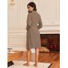 image:imageEkouaer Robes for Women Waffle Knit Bathrobe Lightweight Kimono Robe Knee Length Loungewear with PocketsKhaki