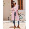 image:imageEkouaer Robes for Women Waffle Knit Bathrobe Lightweight Kimono Robe Knee Length Loungewear with PocketsPink