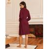 image:imageEkouaer Robes for Women Waffle Knit Bathrobe Lightweight Kimono Robe Knee Length Loungewear with PocketsRed