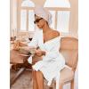 image:imageEkouaer Robes for Women Waffle Knit Bathrobe Lightweight Kimono Robe Knee Length Loungewear with PocketsWhite