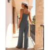 image:imageEkouaer Women Jumpsuits Casual Boho Overalls Sleeveless Spaghetti Strap Long Pants Romper with PocketsDark Grey