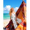image:imageEkouaer Women Jumpsuits Casual Boho Overalls Sleeveless Spaghetti Strap Long Pants Romper with PocketsFloral White