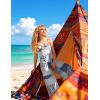 image:imageEkouaer Women Jumpsuits Casual Boho Overalls Sleeveless Spaghetti Strap Long Pants Romper with PocketsGrey Print