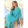 image:imageEkouaer Women Long House Coat Zipper Front Robes Full Length Nightgowns with Pockets Striped Loungewear S4XLBlue Floral