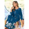 image:imageEkouaer Women Long House Coat Zipper Front Robes Full Length Nightgowns with Pockets Striped Loungewear S4XLBlue White Floral