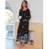 image:imageEkouaer Women Long House Coat Zipper Front Robes Full Length Nightgowns with Pockets Striped Loungewear S4XLColorful Butterfly