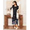 image:imageEkouaer Women Long House Coat Zipper Front Robes Full Length Nightgowns with Pockets Striped Loungewear S4XLColorful Butterfly