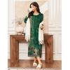 image:imageEkouaer Women Long House Coat Zipper Front Robes Full Length Nightgowns with Pockets Striped Loungewear S4XLGreen Ethnic Print
