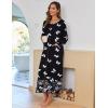 image:imageEkouaer Women Long House Coat Zipper Front Robes Full Length Nightgowns with Pockets Striped Loungewear S4XLWhite Butterfly