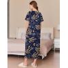 image:imageEkouaer Women Long House Coat Zipper Front Robes Full Length Nightgowns with Pockets Striped Loungewear S4XLYellow Leaves