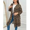 image:imageEkouaer Women Plus Size Robe Knee Length Lightweight Bathrobe Short Kimono Robes with Pockets Maternity RobeLeopard