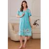 image:imageEkouaer Women Robe Zipper Front Mumu Duster Robes Zip Up Housecoat Soft Sleepwear with PocketsA Green Floral