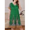 image:imageEkouaer Women Robe Zipper Front Mumu Duster Robes Zip Up Housecoat Soft Sleepwear with PocketsFeather Green