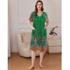 image:imageEkouaer Women Robe Zipper Front Mumu Duster Robes Zip Up Housecoat Soft Sleepwear with PocketsFeather Green